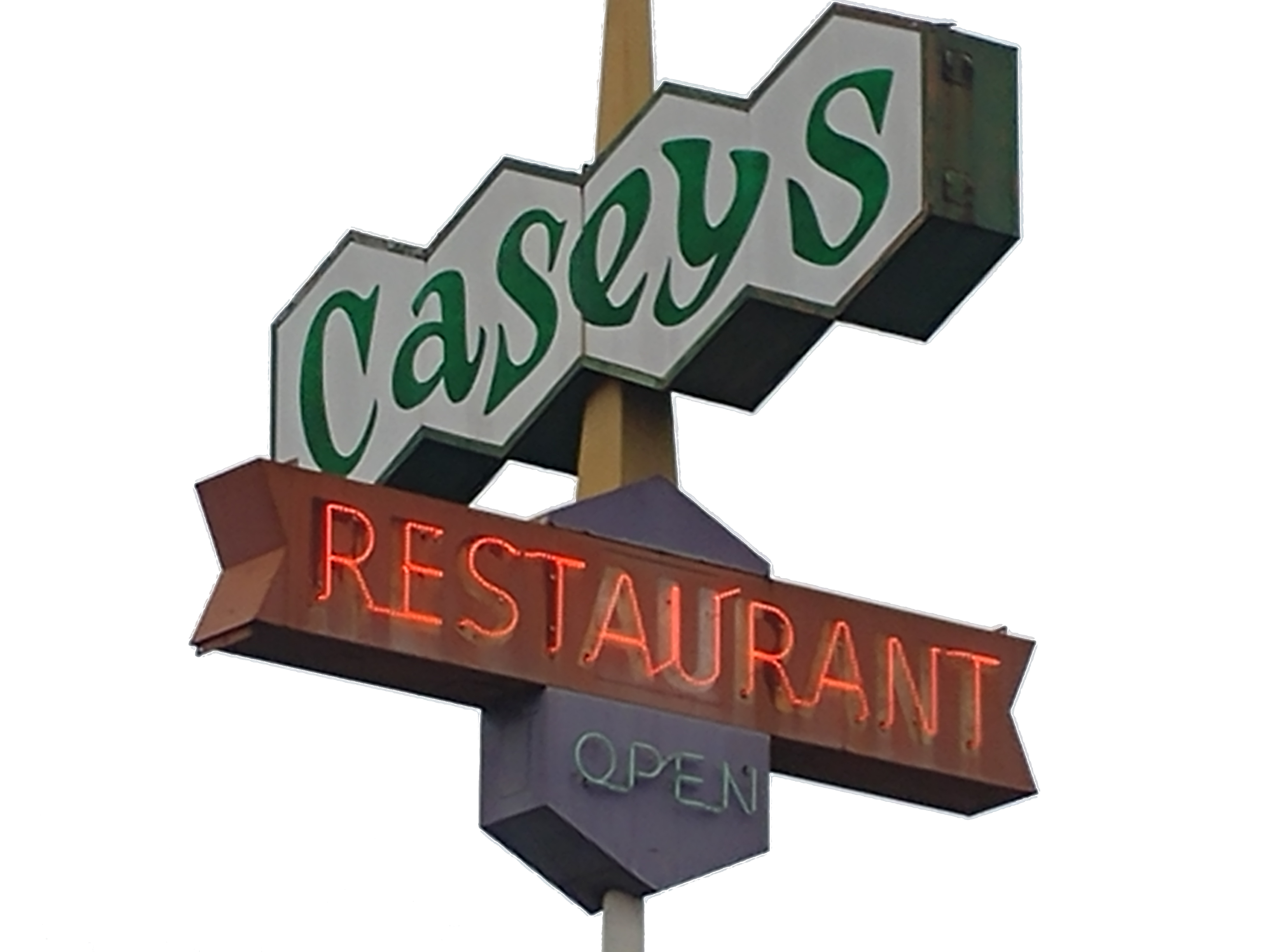 Casey's Restaurant Sign